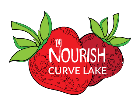 Nourish Curve Lake Logo. 